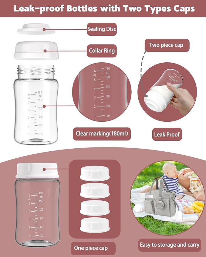 4packs 19mm Full Breast Replacement Pump Parts for Spectra S1 S2 9 Plus Synergy Gold Include 13mm Flange,Valve,Backflow Protector,Tube,Bottle,Caps, Fit for Motif Luna Cimilre Ameda MYA Pump