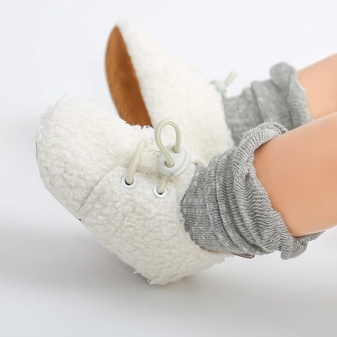 Ohwawadi Infant Baby Boys Girls Slippers Cozy Fleece Booties Soft Bottom Warm - Image 2