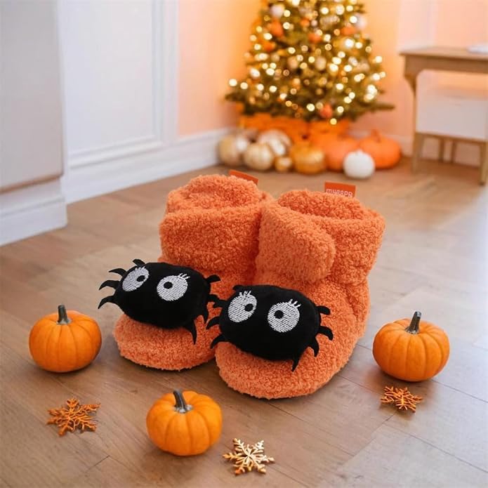 Ohwawadi Infant Baby Boys Girls Slippers Cozy Fleece Booties Soft Bottom Warm - Image 6