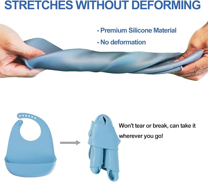Silicone Adult Bib, Adjustable and Washable Bib - Image 6