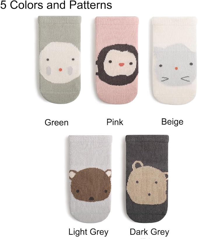 Exegawe Toddler Non Slip Socks, Cute Baby Socks - Image 3