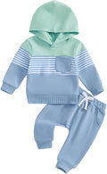 Infant Baby Boy Fall Winter Clothes Outfit Hooded Long Sweatshirt Pant Set by LIOMENGZI