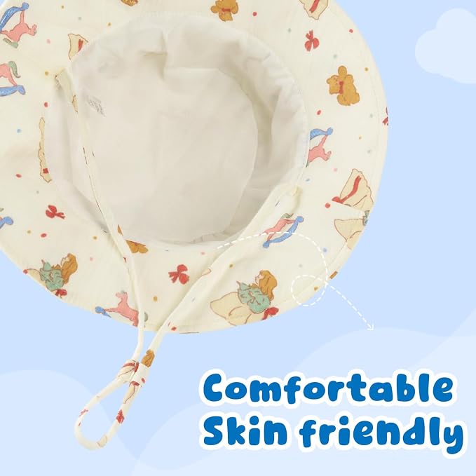 Muslin Baby Sun Hat Sun Protection Baby Toddler Bucket Hats - Image 2