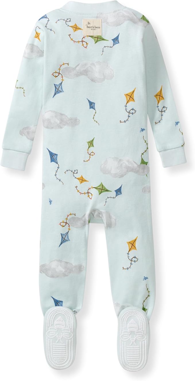 Burt's Bees Baby Boys Organic Cotton, Snug Fit Footed Sleeper Pajamas | - Image 2