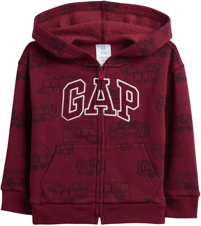 GAP Baby Boys' Playtime Favorites Logo Full Zip Hoodie Hooded Sweatshirt by GAP