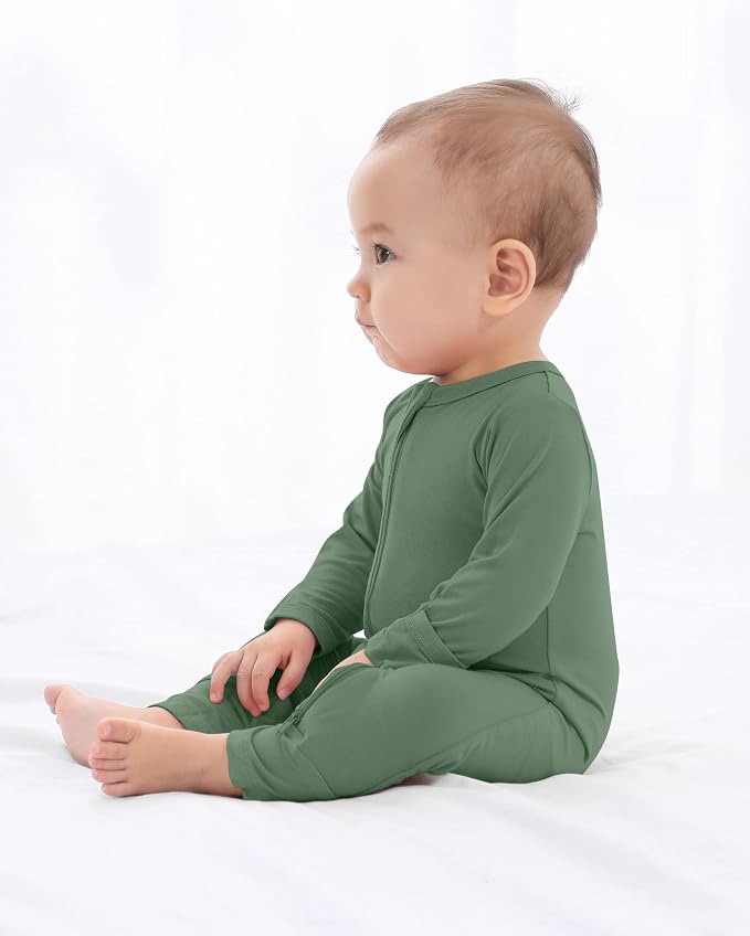 GUISBY Baby Rayon Footless Snug Sleepers, 2-Way Zip Footless Pajamas 3-Pack | - Image 7