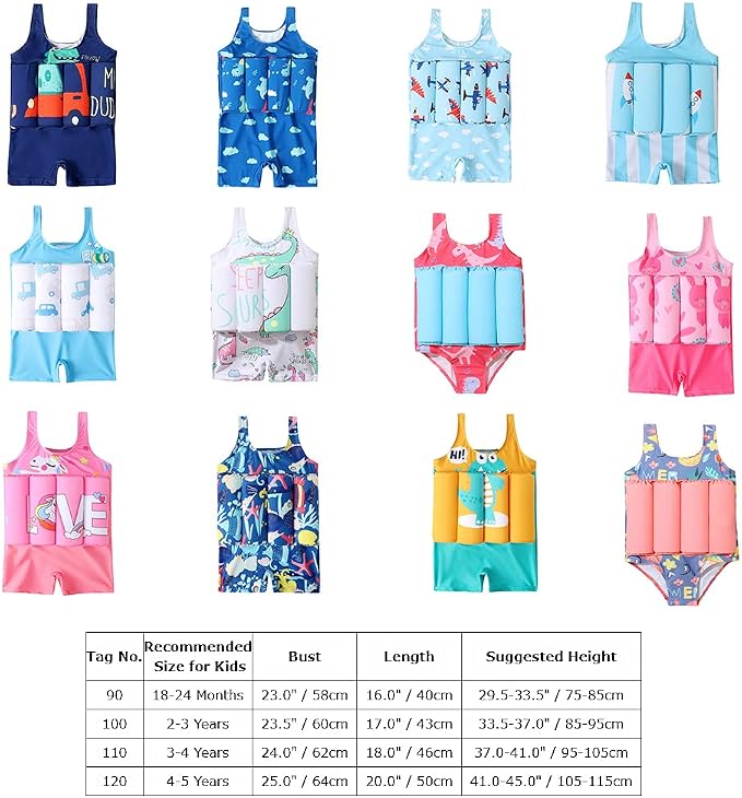 Kids Boys Girls Floatation Swimsuit - Image 7