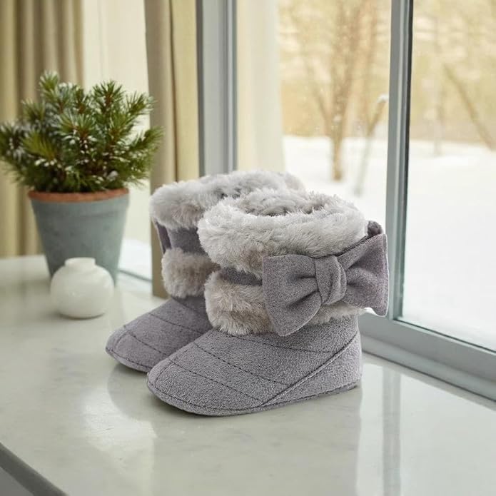 Ohwawadi Infant Baby Boots Boys Girls Cozy Fleece Slippers Snow Boots Winter - Image 5