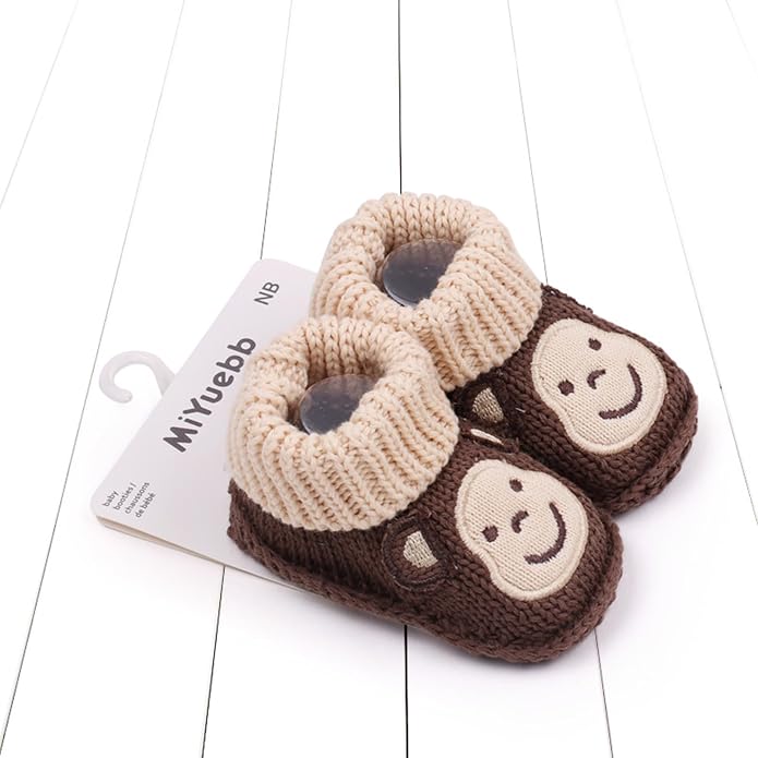 Infant Baby Boys Girls Knitted Booties Soft Cute First Walking Socks Shoes | - Image 3
