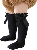 Baby Knee High Socks Newborn Ruffle Bow Socks Infant Long Sock Toddler Girls by Unknown