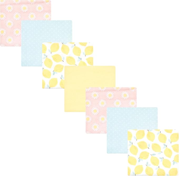 Hudson Baby Unisex Baby Cotton Poly Flannel Receiving Blankets Bundle, Lemon by HudsonBaby