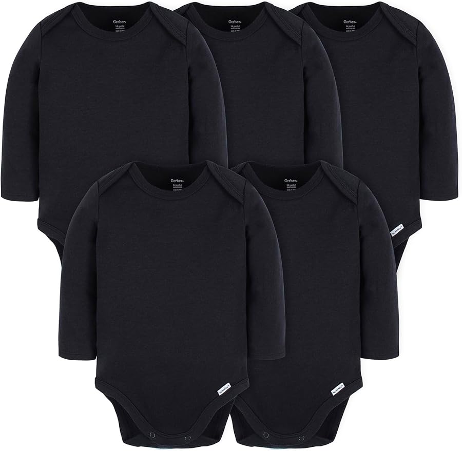 Gerber Baby Boys & Girls Long Sleeve Onesies Multi-Pack Interlock 180 Gsm by Gerber