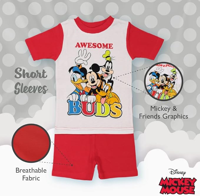 Disney Unisex Kids' 6-piece Snug-fit Cotton Matching Comfortable Pajama Set - Image 3