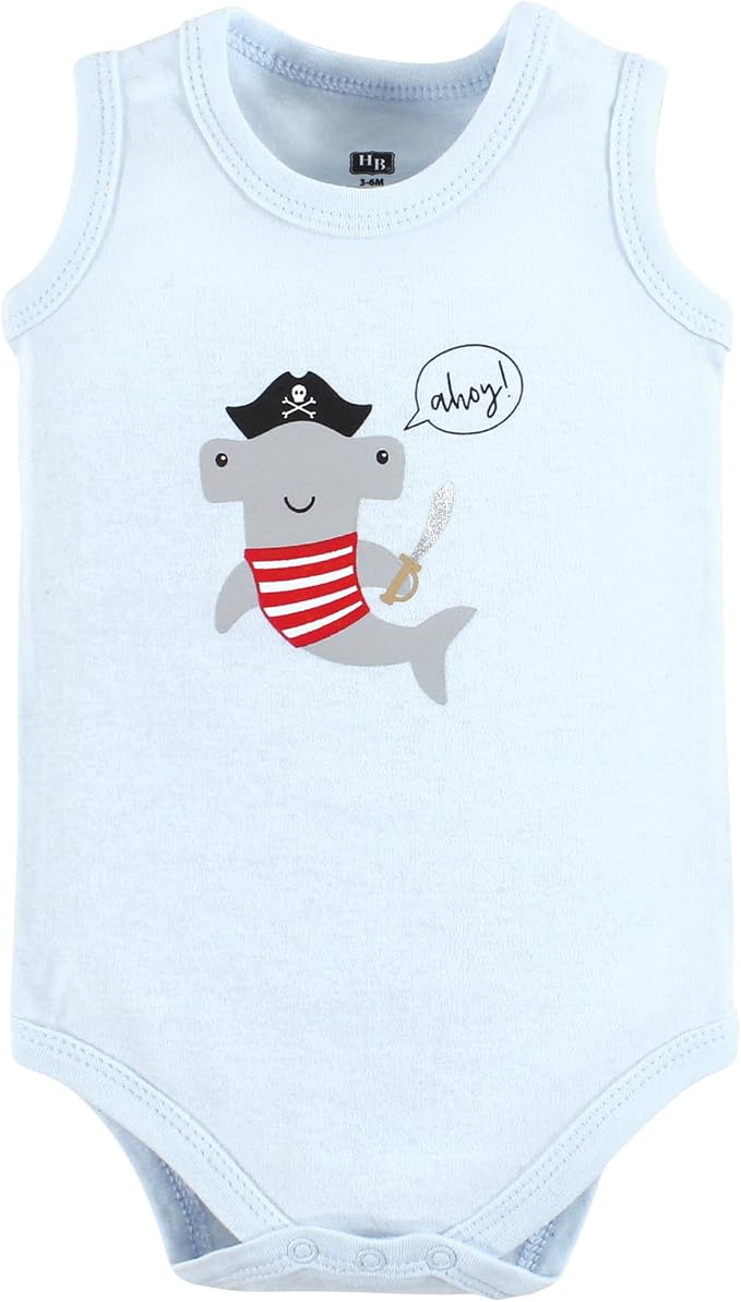 Hudson Baby Unisex Baby Cotton Sleeveless Bodysuits - Image 3