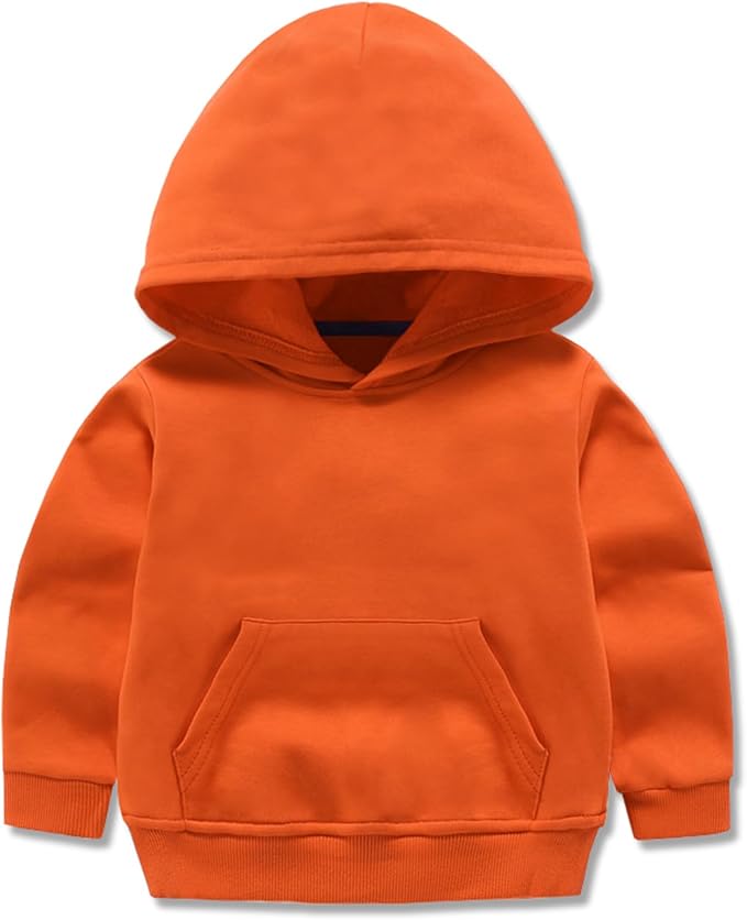 Toddler Boys Girls Sweatshirt Cotton Solid Fall Pullover Hoodie | Long Sleeve by YAGATA