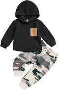 Thorn Tree Infant Baby Boys Pants Set Hooded Solid Sweatshirt Top Pocket by ThornTree