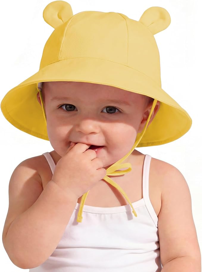Zando Wide Brim Baby Sun Bucket Hat 0-4T UPF 50+ by ZANDO