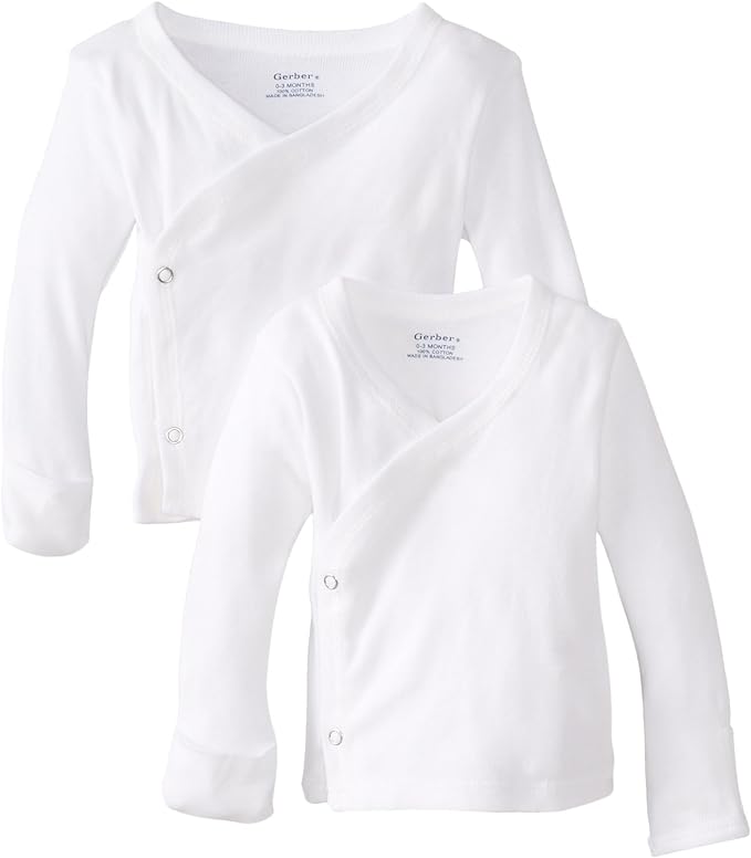 2-Pack Long Sleeve Side-Snap Shirts by Gerber