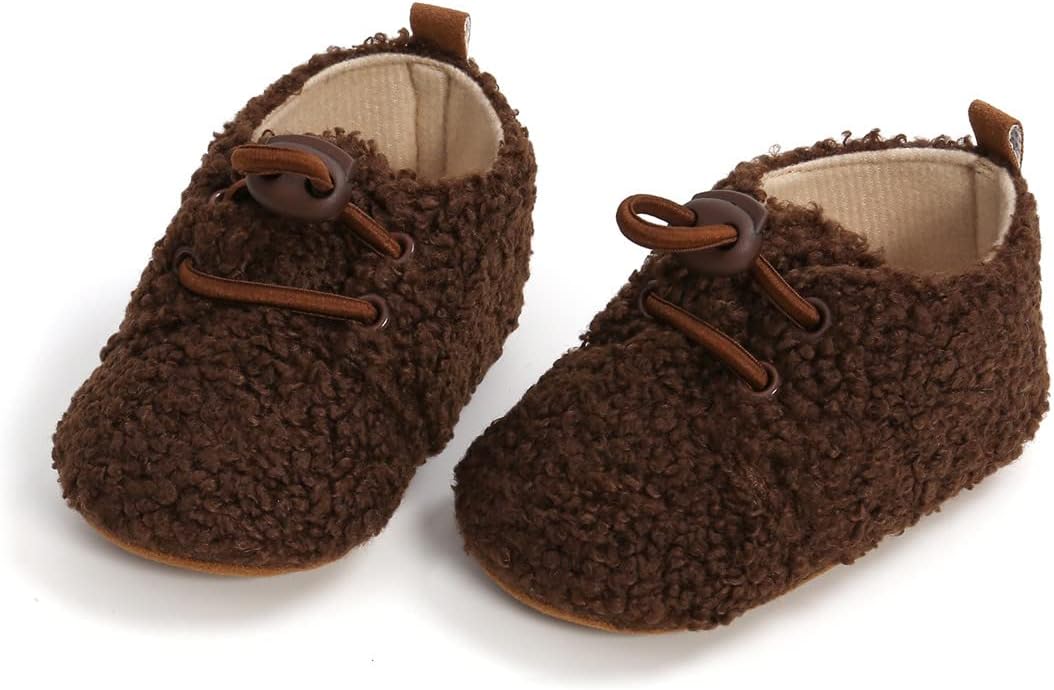 Ohwawadi Infant Baby Boys Girls Slippers Cozy Fleece Booties Soft Bottom Warm - Image 6