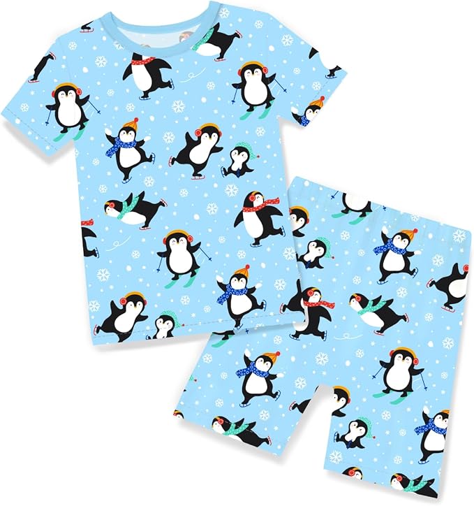 babee Reshinee Bamboo Viscose Toddler Boys Pajamas Set, Short Sleeve Kids by babeeReshinee