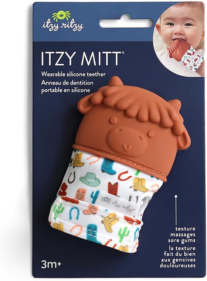 Itzy Ritzy Silicone Teething Mitt, Soothing Infant Teething Mitten - Image 7
