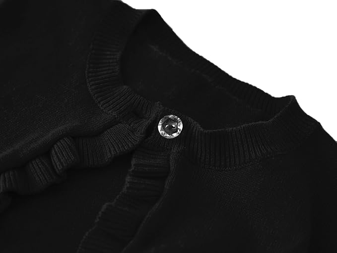 Toddler Girls Cardigan Sweater Bolero Shrug Baby Kids Long Sleeve Cropped Dress - Image 2