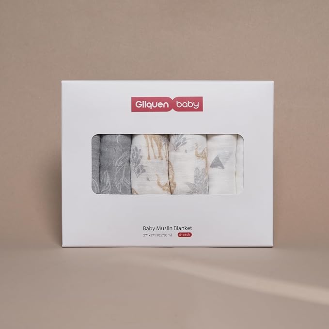 GLLQUEN BABY Receiving Blankets Muslin Swaddle Blanket - Image 6