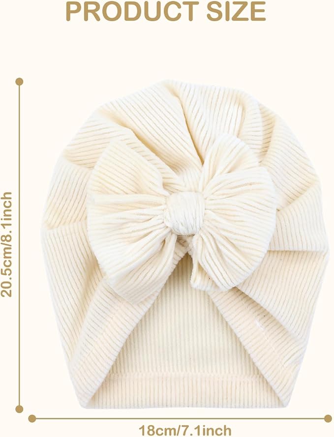 Cinaci 4 Pieces Baby Girls Turban Hats - Image 2