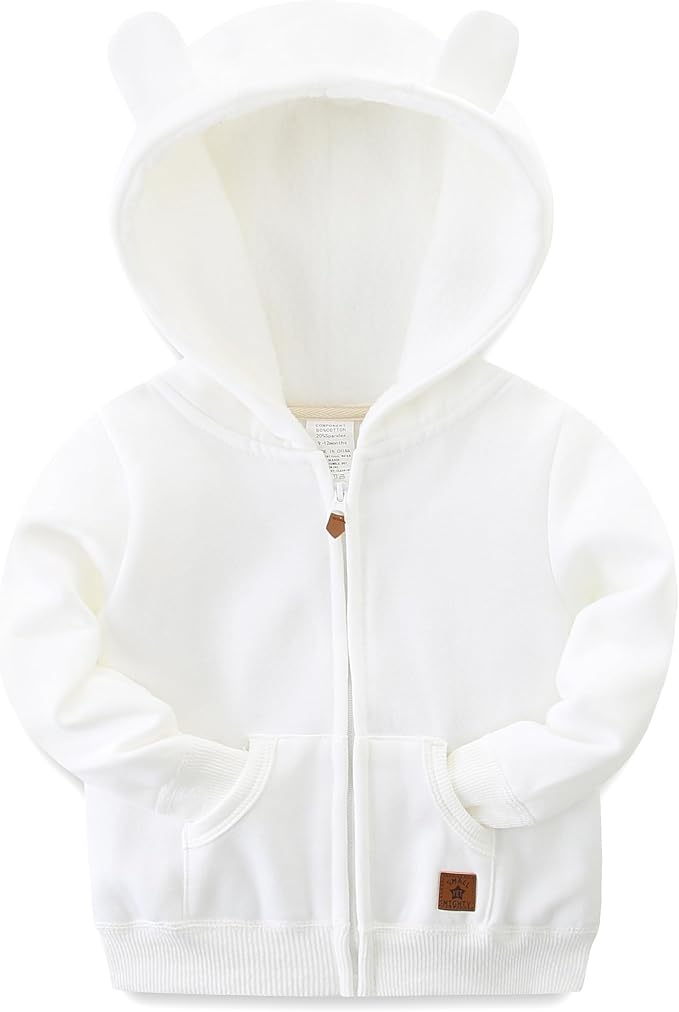Hikido Baby Girls Boys Warm Adorable Hooded Zip Coat by Hikido