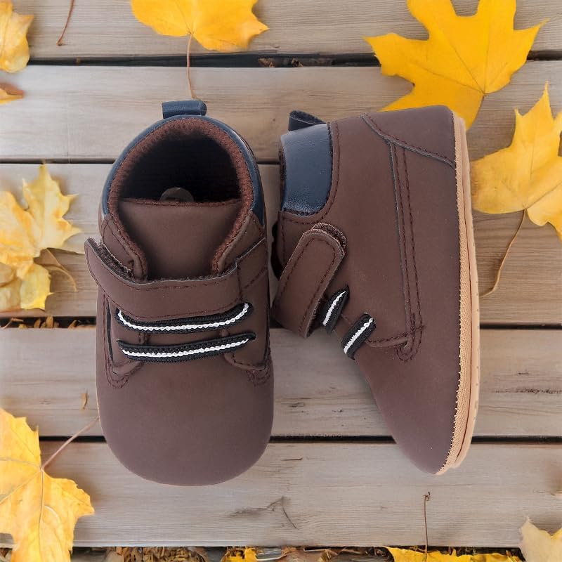 Meckior Toddler Baby Boys Girls High Tops Ankle Sneakers Soft Anti-Slip Sole PU - Image 3