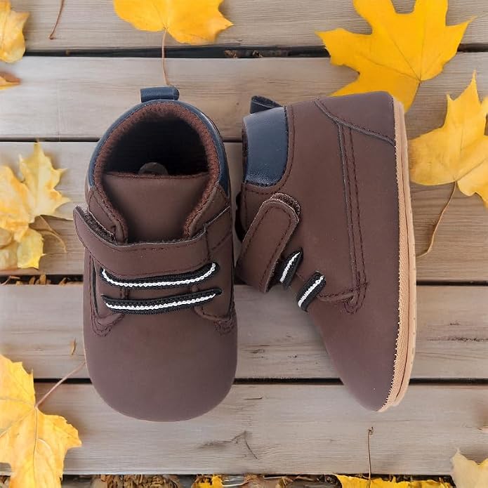 Meckior Toddler Baby Boys Girls High Tops Ankle Sneakers Soft Anti-Slip Sole PU - Image 3