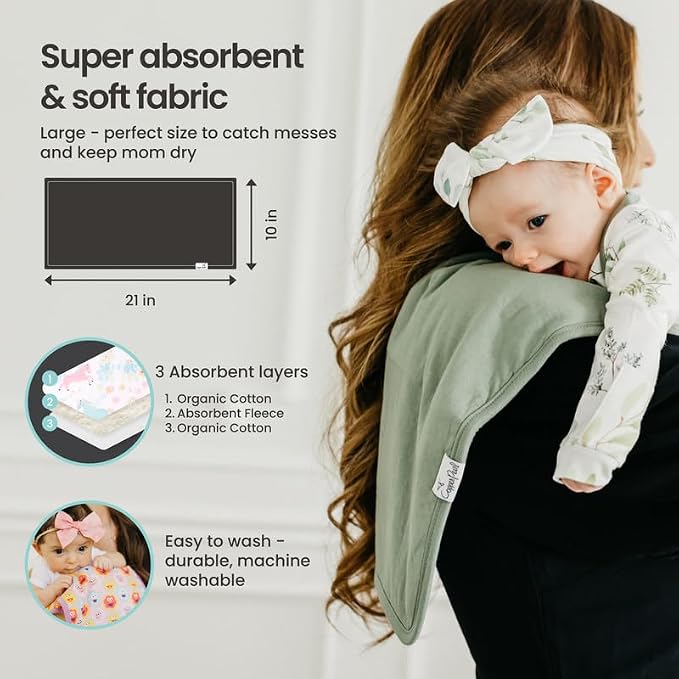 Copper Pearl Premium Baby Burp Cloths - Image 3
