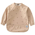 ARI MES Long Sleeves Waterproof Baby Bibs for Eating - Cherries, Small - Wearable, Coverall for Toddler, Long Sleeve Bib, Smock Apron for Feeding - Applicable for 6-72 Months