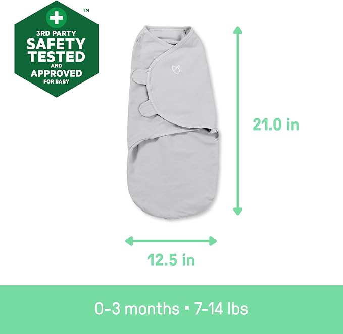 SwaddleMe by Ingenuity Easy Change Baby Swaddle in Size Small/Medium, 0-3 Months - Image 4