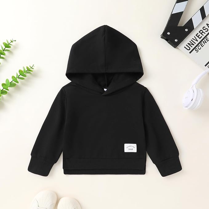 Happy Town Toddler Baby Boy Girl Sweatshirt Hoodie Pullover Fall Outfits Solid - Image 3