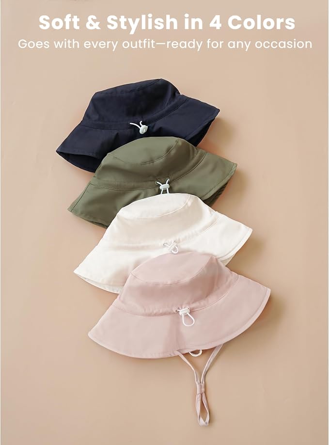 Konssy 2-Pack Muslin Baby Sun Hats - Image 7