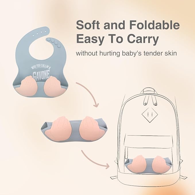 Teasin' Teethers Funny Italian Silicone Baby Bib - Image 5