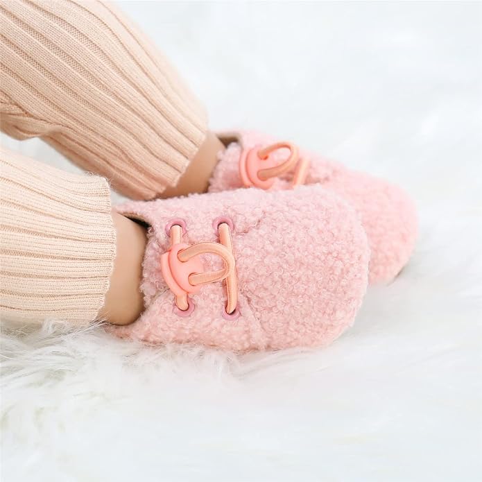 Ohwawadi Infant Baby Boys Girls Slippers Cozy Fleece Booties Soft Bottom Warm - Image 2