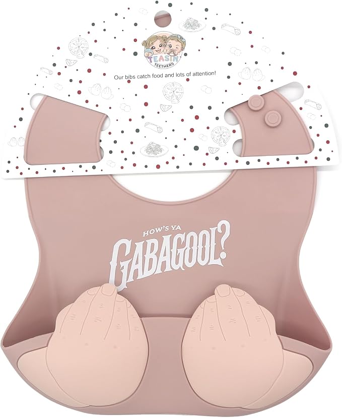 Teasin' Teethers Funny Italian Silicone Baby Bib - Image 2