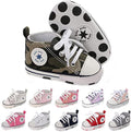 Unisex Baby Girls Boys Canvas High-top Shoes, Newborn Infant Anti-Slip Soft by KKIIDDSS