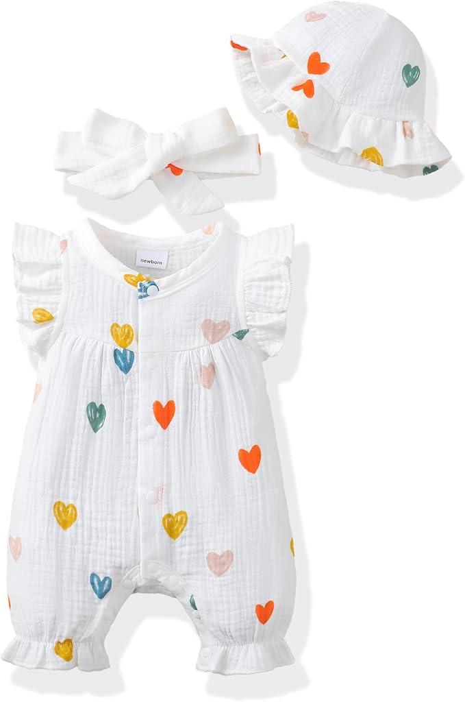 Newborn Baby Girl Clothes Outfits One-Piece Romper Preemie-18Month | Cute Baby by Renotemy