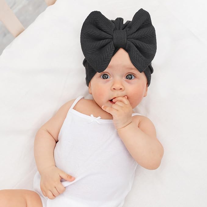 Newborn Baby Hats and Mittens Set Infant Bow Beanie Cap Toddler Gloves Newborn - Image 5