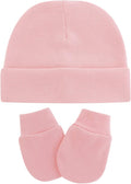 UTTPLL Newborn Hats Mittens Set Toddler Girls Boys Cotton Nursery Hospital by UTTPLL