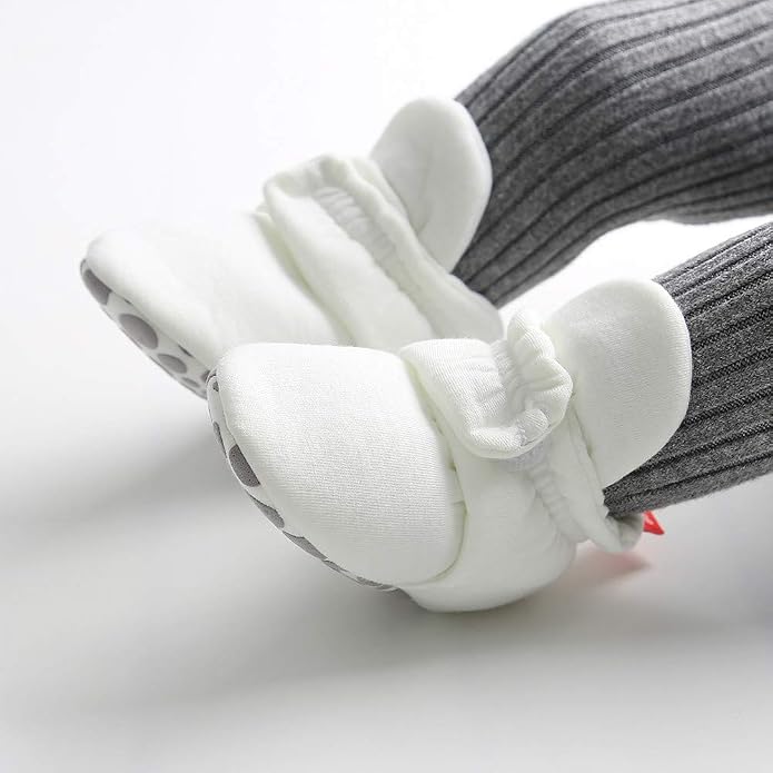 Infant Baby Boys Girls Cozy Fleece Booties Stay on Slippers Non Slip Soft - Image 2
