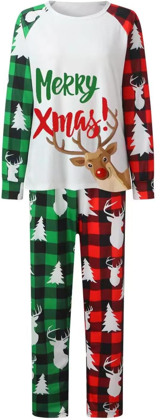 Awoscut Family Christmas Pajamas Matching Pajamas for Family, Xmas PJs Sets Holiday Sleepwear