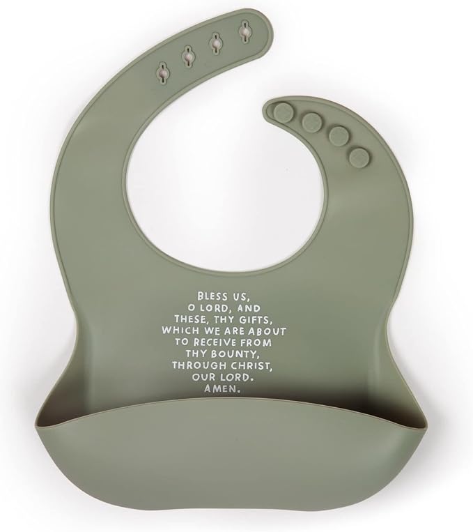 Be A Heart Silicone Baby Bibs, Adjustable Waterproof Bibs, Meal Blessing Bibs by BeAHeart