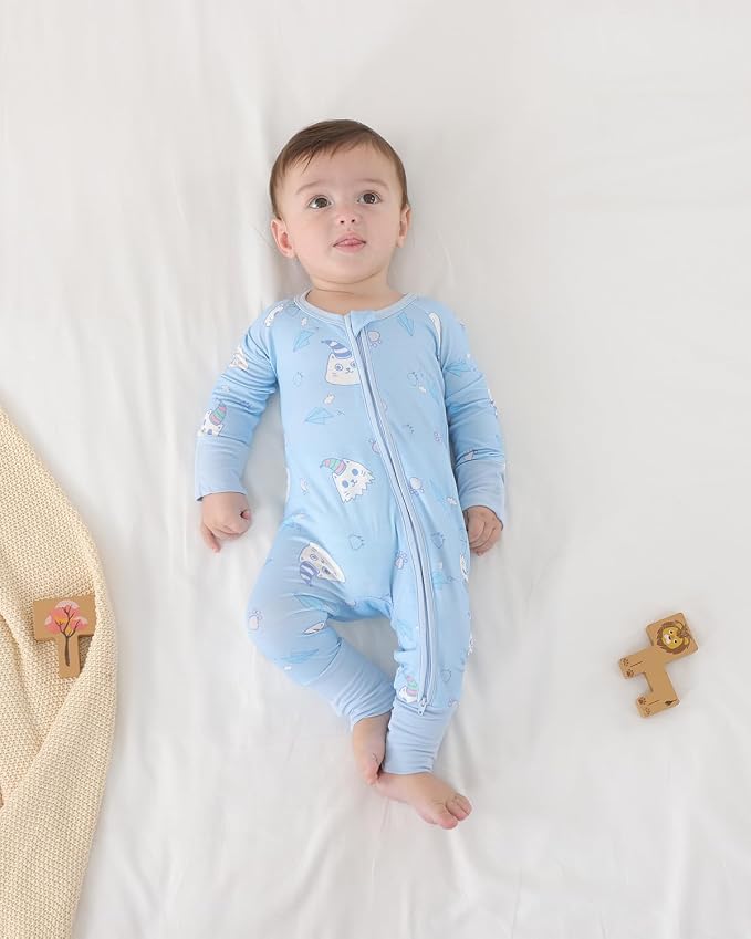 GUISBY Baby Footless Pajamas, Rayon of Bamboo, NB-2T | Rayon of bamboo softness - Image 3