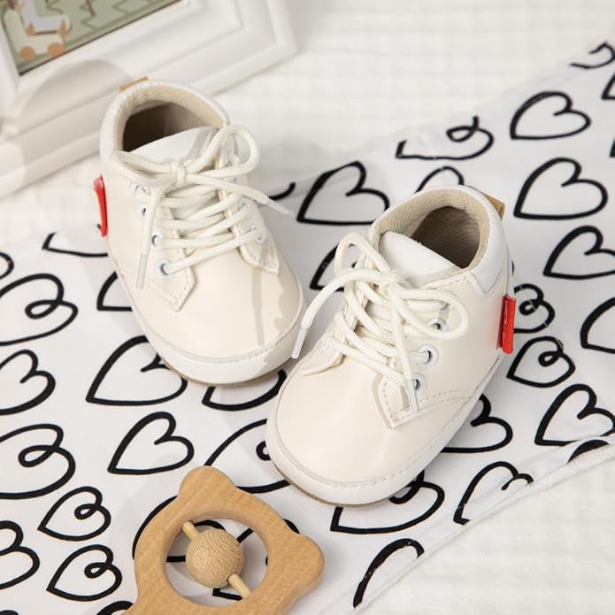 Meckior Toddler Baby Boys Girls High Tops Ankle Sneakers Soft Anti-Slip Sole PU - Image 4