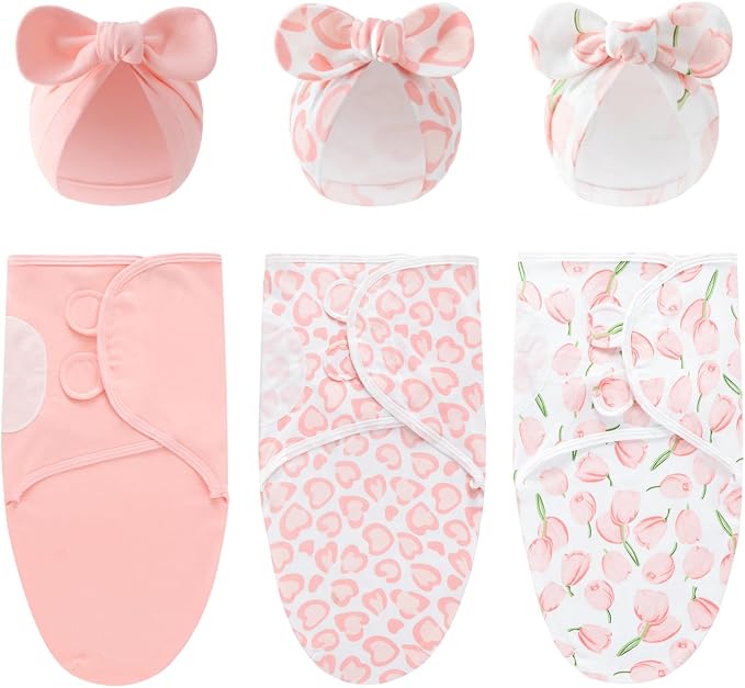 3-Pack Baby Swaddles for Newborns by Exemaba
