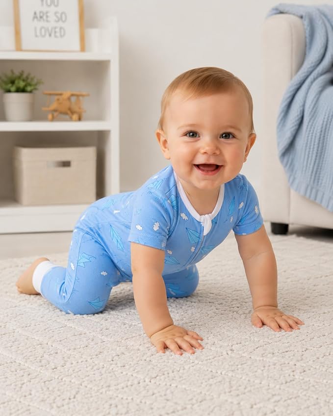 GUISBY Baby Cotton Footless Zipper Pajamas | 100% Cotton Comfort, Easy Zipper - Image 6
